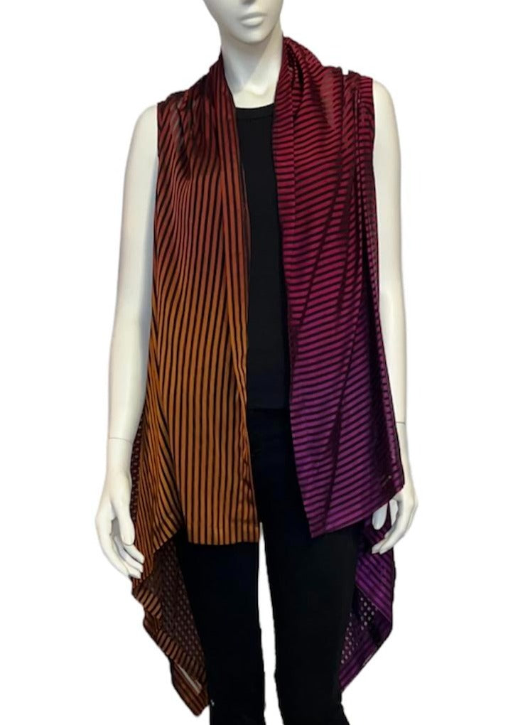 Scarlet Striped Satin Vest main image 0