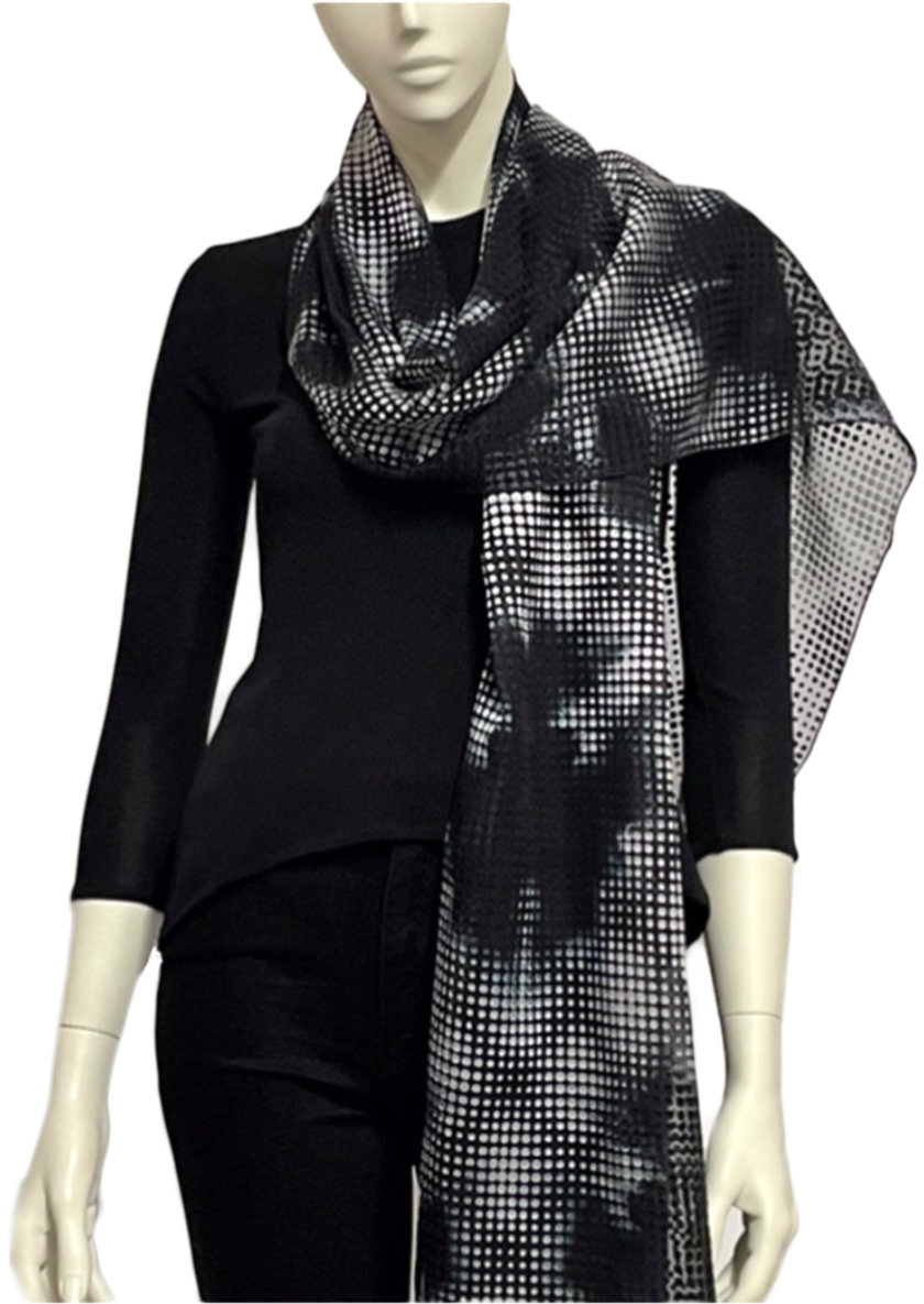 Silver Satin Scarf – Steve Sells Studio