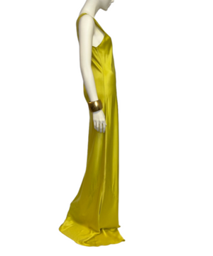 Chartreuse Bias Column Dress Steve Sells Studio Chartreuse Bias Column Dress Steve Sells Studio