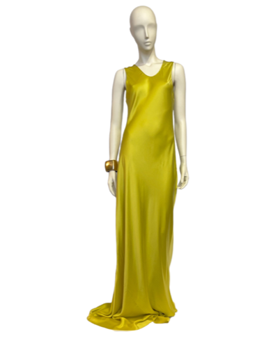 Chartreuse Bias Column Dress Steve Sells Studio Chartreuse Bias Column Dress Steve Sells Studio