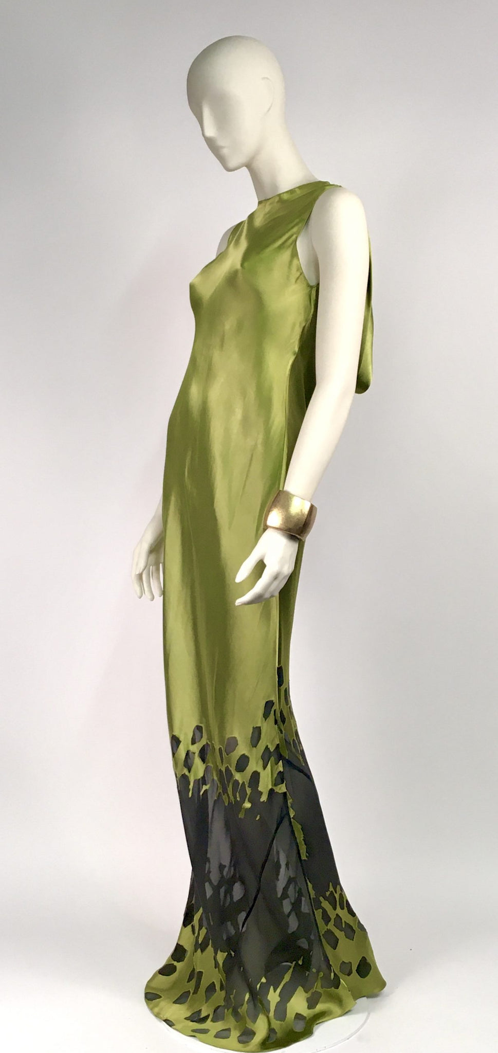 green devore dress Cowl Neck Mini Bodycon Dress In Green Floral Devore | EGO US