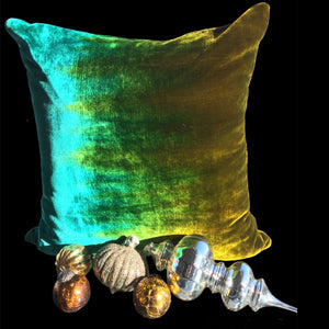 Silk Velvet Pillow in Tourmaline