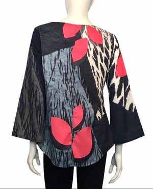 Belize Tunic "Red Leaves"
