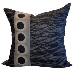 Pillow in Dotted Stripe Shibori Silk